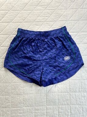 Nike Tempo Icon Clash Retro Print Running Shorts - Purple Green Size Small